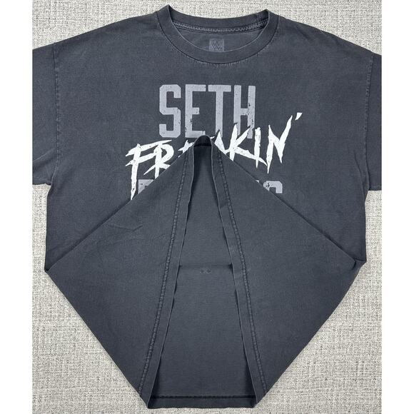 WWE Seth Rollins Shirt Mens XL Black Freakin Wrestling Tee WWE Authentic Fader - Picture 5 of 9